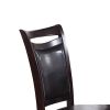 Retro Style Set Of Two Wooden Dining Chairs In Dark Brown,