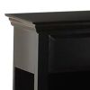Poplar Wood Night Stand With Drawer, Black