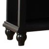 Poplar Wood Night Stand With Drawer, Black