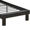 Faux Leather Upholstered Full size Bed With tufted Headboard Black