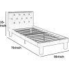 Faux Leather Upholstered Full size Bed With tufted Headboard Black