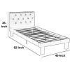 Faux Leather Upholstered Twin size Bed With tufted Headboard Black