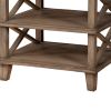 Mahogany Wood Nightstand with 1 Drawer in French Truffle Brown