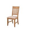 Slatted High Back Wooden Side Chair Set Of 2 Natural Brown And Beige