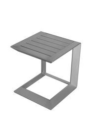 Sleekly Cultivated Contemporary Aluminum Side Table, Silver