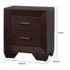 Chic Side Nightstand, Dark Cocoa Brown