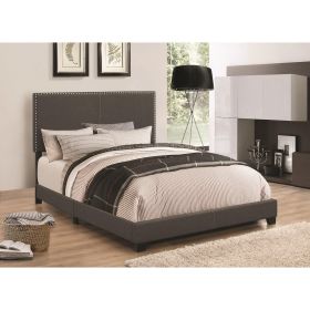 Explicitly Crisp Upholstered Cal King Bed, Espresso