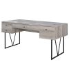 Chic Atelier Writing Desk 4 Drawer, Driftwood Gray