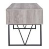 Chic Atelier Writing Desk 4 Drawer, Driftwood Gray