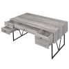 Chic Atelier Writing Desk 4 Drawer, Driftwood Gray