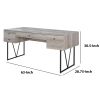 Chic Atelier Writing Desk 4 Drawer, Driftwood Gray