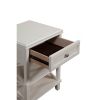 26 Inch Mahogany Wood Nightstand, 1 Smooth Drawer, 2 Tiered Shelves, White