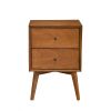 Mid Century Mahogany Wood Nightstand, Acron