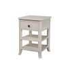 Simply Decorous  Mahogany Wood Nightstand, White
