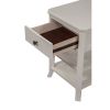 Simply Decorous  Mahogany Wood Nightstand, White