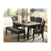 25 Inch Wood Side Chair, Curved Design, Black Vegan Faux Leather, Set of 2