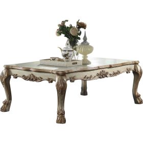 Wood Coffee Table in Gold Patina