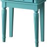 Wood Jewelry Armoire With 5 Drawers in Light Blue