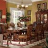 Set of 2 Wooden Side Chair , Cherry Oak Brown