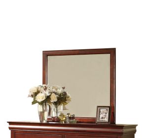 Wooden Frame Mirror , Cherry Brown