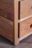 Wooden 2 Drawers Night Stand In Mahogany Finish, Brown