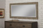 Farmhouse Style Full Length Leaner Mirror With Polystyrene Frame, Blue