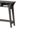 Wooden Desk With Drawer And Shelves, Distressed Gray