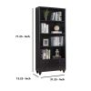 Wooden Display Cabinet, Red Cocoa Brown