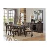 Wood Side Chair With Slightly Flared Back Legs, Brown, Set of 2