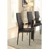 Bi Cast Vinyl Side Chairs With Curvy Backs, Set of 2, Black