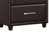 2 Drawer Night Stand In Wood And PVC, Black