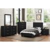 6 Drawer Dresser In Wood And PVC, Black