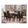 Leatherette Upholstered Wooden Side Chair, Dark Brown (Set of 2)
