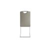 Metal & Leather Cantilever Style Side Chair with Chrome Base, Set of 2, Gray