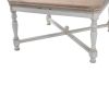 Square Shaped Wooden Coffee Table With Beveled Edges, Brown & Gray