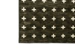Modern Nylon Area Rug With Latex Backing, Small, Black and Cream