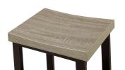 5 Piece Wooden Counter Height Table Set In Natural Brown And Black