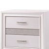 Wooden Nightstand with Hidden Jewelry Tray, White