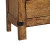 Wooden Nightstand with 3 Drawers, Warm Honey Brown