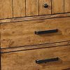 Wooden Nightstand with 3 Drawers, Warm Honey Brown