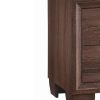 Wooden 2 Drawer Nightstand, Medium Warm Brown