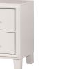 Transitional Solid Wood Night Stand With Drawers, White