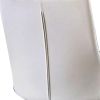 Leatherette Upholstered Metal Side Chair with Tapered Legs, Pack of Two, White and Silver