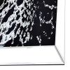 Square Shape Mirror framed Leopard Wall Dâ€¹Â¨Â«cor With Crystal Inlays, Black & Silver