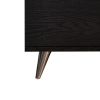 Five Drawers Wooden Chest In Contemporary Style, Black