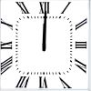 Mirrored Wall Clock In Square Shape, White