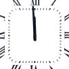 Mirrored Square Shape Wooden Analog Wall Clock With Crystal Accents, White