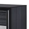 Two Tone Wooden Nightstand With Three Drawers, Black And Silver
