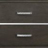 Wooden Two Drawer Nightstand With Bracket Legs, Gray