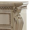 Two Drawer Nightstand With Carved Details And Cabriole Legs, Antique Pearl